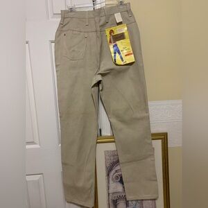Vintage Wrangler Jeans Western Slim Fit 30.5” Waist 1960’s  Beige NEW (read).